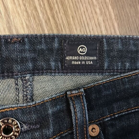AG ADRIANO GOLDSCHMIED THE STEVIE SLIM STRAIGHT DARK WASH JEANS EUC SIZE 27 - Picture 8 of 10
